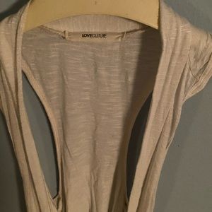 Cardigan tank.